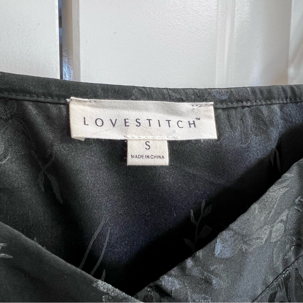 Lovestitch Womens Jane Floral Jacquard Cami in Black, Size S - Picture 4 of 6